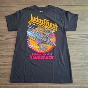 Judas Priest Screaming for Vengeance Black Graphic Band T-Shirt Medium NWOT